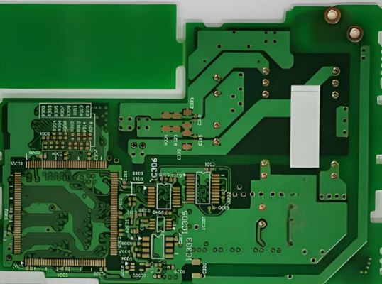 Guter Preis Kupfer-PCB mit Loch-Stecker-Soldermasken-Technologie 0,1 mm/0,1 mm Min. Linienbreite/Abstand Online